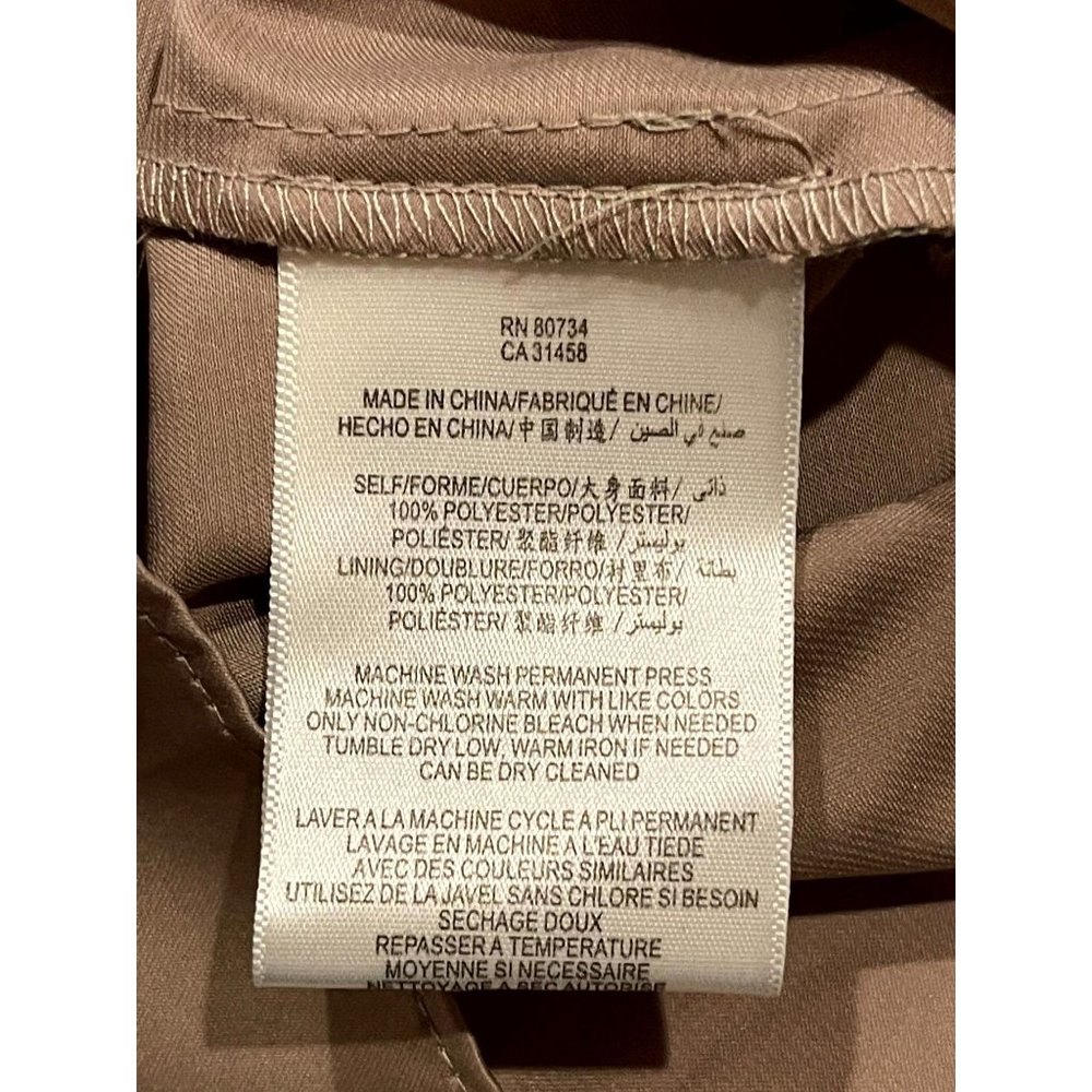 Max and Cleo Women's One Shoulder Chiffon Cocktail Party Mini Dress Taupe Size 4 - Picture 11 of 12